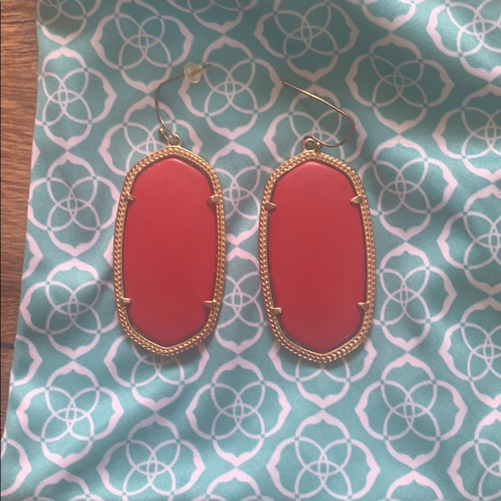 Kendra Scott Large Red Danielle Earrings